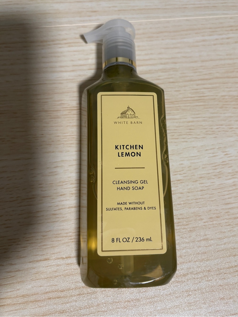 White Barn Kitchen Lemon Gel Hand Soap - Yellow